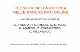 TECNICHE DELLA RICERCA NELLE BANCHE DATI ONLINE post novembre 2009