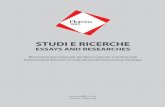 STUDI E RICERCHE ESSAYS AND RESEARCHES
