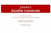 javacc Analisi Lessicale - LACAM