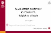 CAMBIAMENTI CLIMATICI E SOSTENIBILITÀ: dal globale al locale
