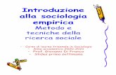 Introduzione alla sociologia empirica