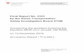 Final Report No. 2313 by the Swiss Transportation Safety ...