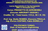 Corso: PROGETTO DI AEROMOBILI (Course: AIRCRAFT DESIGN ...