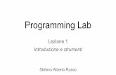 Introduzione e strumenti Lezione 1 Programming Lab