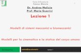 Corso di Laurea in Scienze Motorie Dr. Andrea Malizia Prof ...