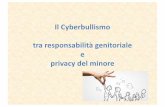 Il Cyberbullismo tra responsabilità genitoriale e privacy ...