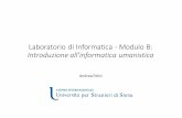Laboratorio di Informatica - Modulo B: Introduzione all ...
