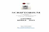 LISTINO APRILE 2021 - Scriptorium