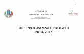 DUP PROGRAMMI E PROGETTI 2014/2016