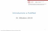 Introduzione a PubMed 31 Ottobre 2019
