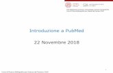 Introduzione a PubMed 22 Novembre 2018