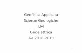 Geofisica Applicata Scienze Geologiche LM Geoelettrica AA ...