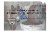 INTERPRETANDO O PATRIMONIO INMATERIAL - CEIDA