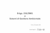 D.Lgs. 231/2001 e Sistemi di Gestione Ambientale