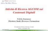 Attività di Ricerca AGCOM sui Contenuti Digitali