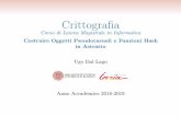 Crittografia Corso di Laurea Magistrale in Informatica ...