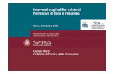 Interventi sugli edifici esistenti Normative in Italia e ...