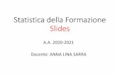 Statistica della Formazione Slides