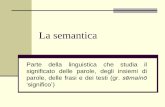 La semantica - Università degli studi di Macerata