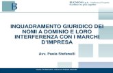 P. Stefanelli - Inquadramento giuridico dei nomi a dominio e loro interferenza con i marchi di impresa