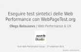 Eseguire test sintetici delle Web Performance con