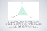 The community performance index: a proposed model for community monitoring