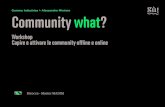 Community What? Capire e attivare le community offline e online