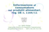 Informazione al consumatore sui prodotti alimentariprodotti .Informazione al consumatore sui prodotti