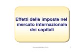 Effetti delle imposte nel mercato internazionale dei .CEN (capital export neutrality) 2. CIN (capital