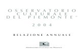 OSSERVATORIO CULTURALE DEL PIEMONTE 2004 .Lâ€™IRES Piemonte ¨ un istituto di ricerca che svolge