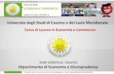 Universit  degli Studi di Cassino e del Lazio .- Scienza delle finanze - Statistica - Economia e