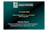 Marisa Pecce - Universit  del Sannio - Facolt  di old.ing. ottobre 2009 Marisa Pecce Professore Ordinario