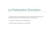 La Participation Exemption - Diritto Tributario Prof ... ordinamento tributario, al posto di quello