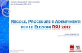 Iniziative Regionali FP CGIL Lombardia per la Campagna RSU ... RINNOVO DELLE RSU DEI COMPARTI del