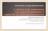 Lâ€™Africa sub-sahariana tra neocolonialismo e capacit  di ... Sviluppo e sottosviluppo Teorie
