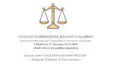 UFFICIO FORMAZIONE REGGIO CALABRIA Corso di Formazione per Cancellieri C1 di nuova assunzione