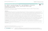 In silico screening for candidate chassis strains of free fatty acid 2017-02-22¢  METHODOLOGY ARTICLE
