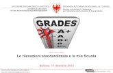 Le rilevazioni standardizzate e la mia Le rilevazioni standardizzate e la mia Scuola Bolzano, 17 dicembre