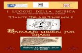 BAROQUE MUSIC for BRASS ... BAROQUE MUSIC for BRASS GALLERIE DEGLI UFFIZI DANTE Ministero dei beni e