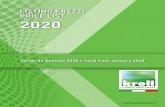 LISTINO PREZZI PRICE LIST 2020 e Crema Lavamani Bianca Saturno Innovazione - Ecosostenibilit£  - Igiene