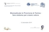 Biomedicale in Provincia di Torino: fare sistema per ... aziende iscritte a CNA; â€¢ lâ€™intervista