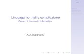 Linguaggi Formali e Compilazione: Automi