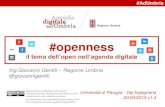 #AdUmbria2015 - workshop openness: il tema dell'open nell'Agenda digitale