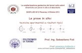 Le prove in sito - Associazione Geotecnica · PDF fileLa caratterizzazione geotecnica dei terreni sotto azioni dinamiche con prove in sito e di laboratorio GEOFLUID 2012 Piacenza,