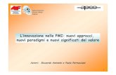 Lâ€™innovazione nelle PMI: nuovi approcci,  nuovi paradigmi e nuovi significati del valore - 2007