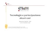 Tecnologia e  partecipazione: alcuni esempi