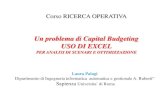 Presentazione di or/meccanica/capital budgeting_excel.pdf¢  Capital Budgeting (Pianificazione degli