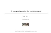 Il comportamento del consumatore - unich.it 2020. 11. 11.آ  2 Comportamento dâ€™acquisto del consumatore