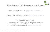 Fondamenti di Programmazione - Scienza e gaspari/www/teaching/prog1.pdfآ  Esempi di programmazione avanzata: