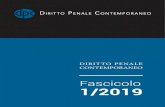 Fascicolo 1/2019 - Diritto Penale Contemporaneo ... Fascicolo 1/2019 DIRETTORE RESPONSABILE Gian Luigi